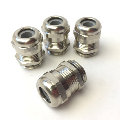 New – Open box Lot of 4 Harting Elektronik 19000005080 Heavy Duty Cable Clamp 5-9mm, M20, Brass