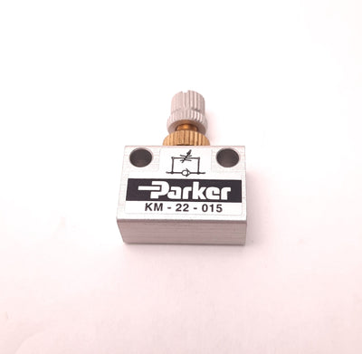 New – Open box Parker KM-22-015 Manual In-Line Flow Control Valves 10-32UNF