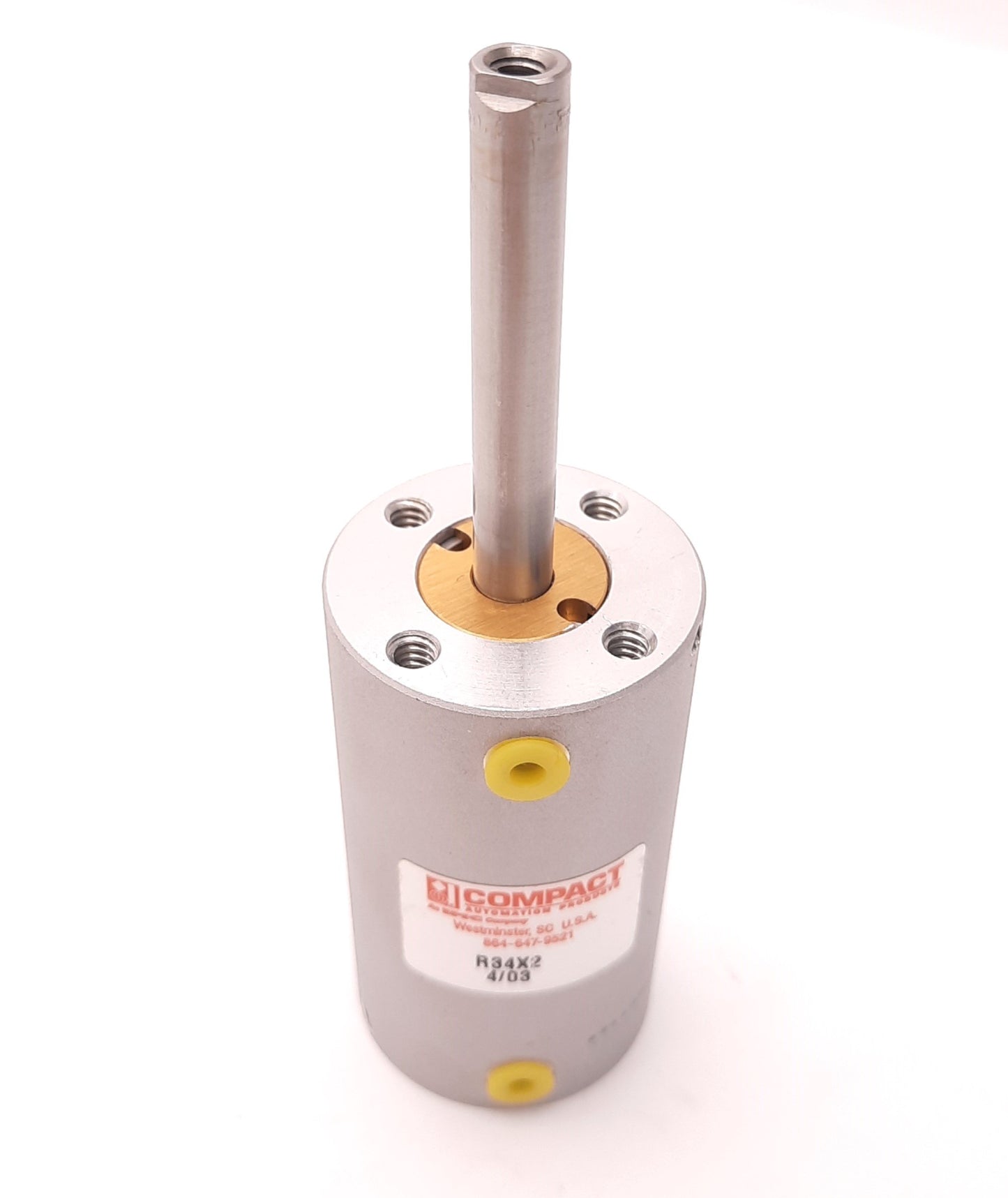 New – Open box Bimba R34x2 Round Pneumatic Cylinder 3/4" Bore, 2" Stroke, 10-32 Ports