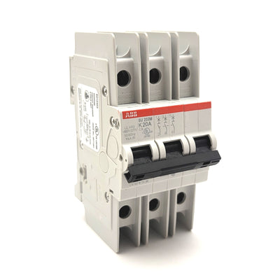 New – Open box ABB SU203M-K20 Miniature Circuit Breaker, 3-Pole, 20A, 240/480VAC 50/60Hz