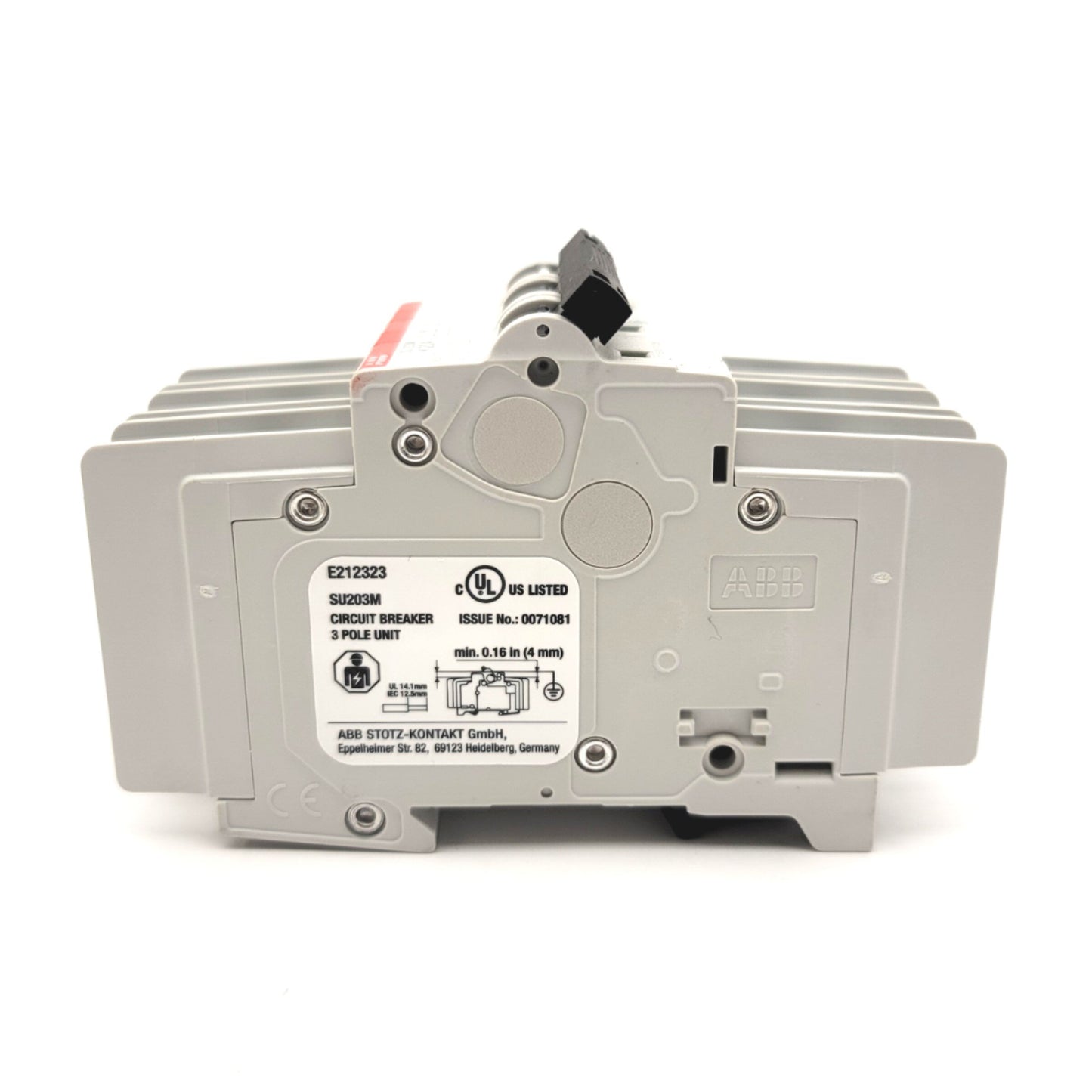 New – Open box ABB SU203M-K20 Miniature Circuit Breaker, 3-Pole, 20A, 240/480VAC 50/60Hz