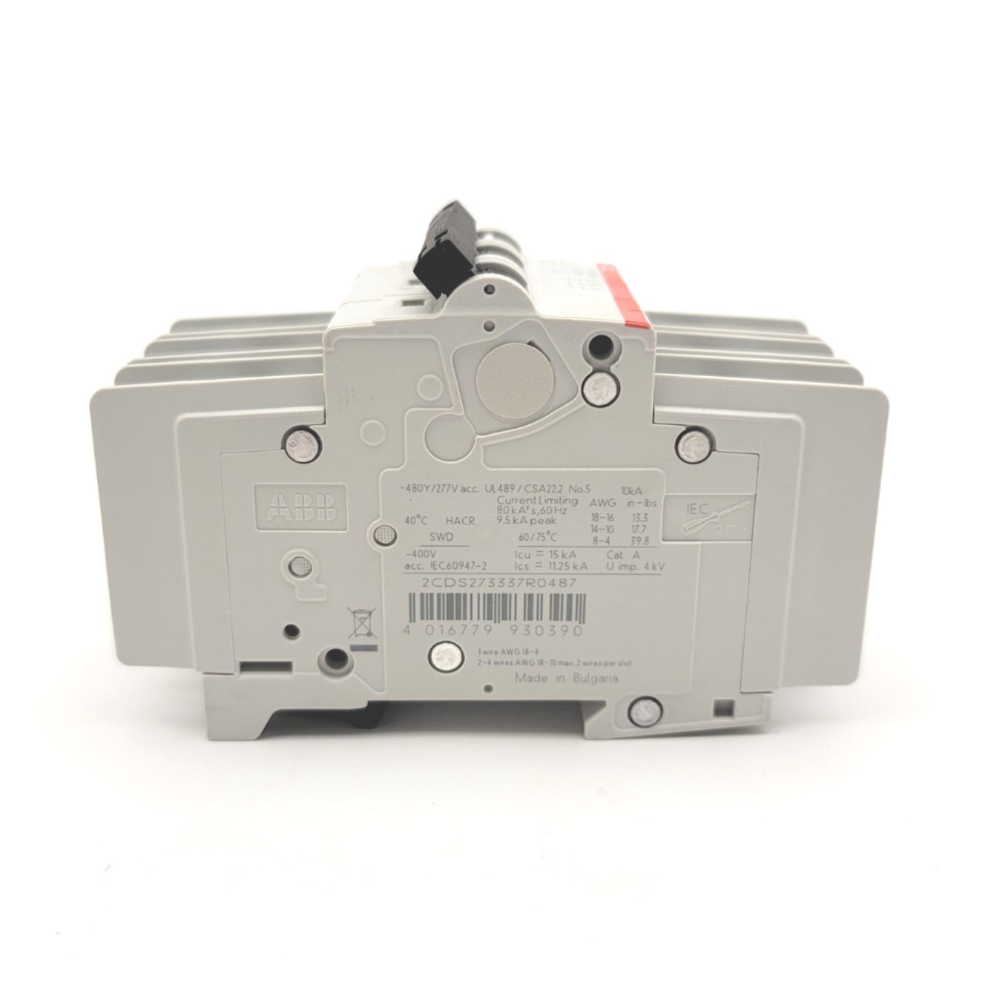 New – Open box ABB SU203M-K20 Miniature Circuit Breaker, 3-Pole, 20A, 240/480VAC 50/60Hz