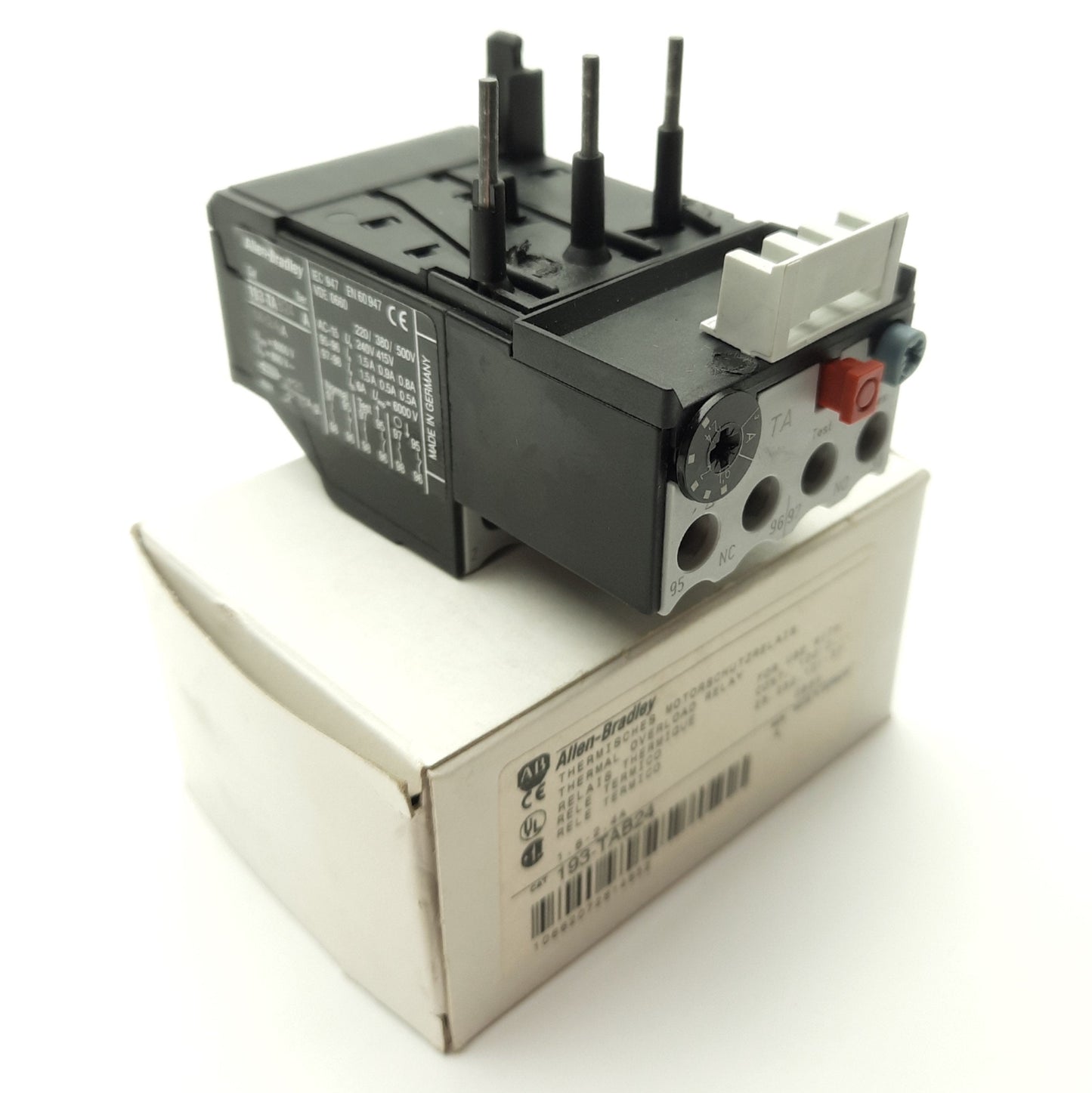 New Allen Bradley 193-TAB24 Series A Thermal Overload Relay 1.6-2.4A 1x NO 1x NC Aux