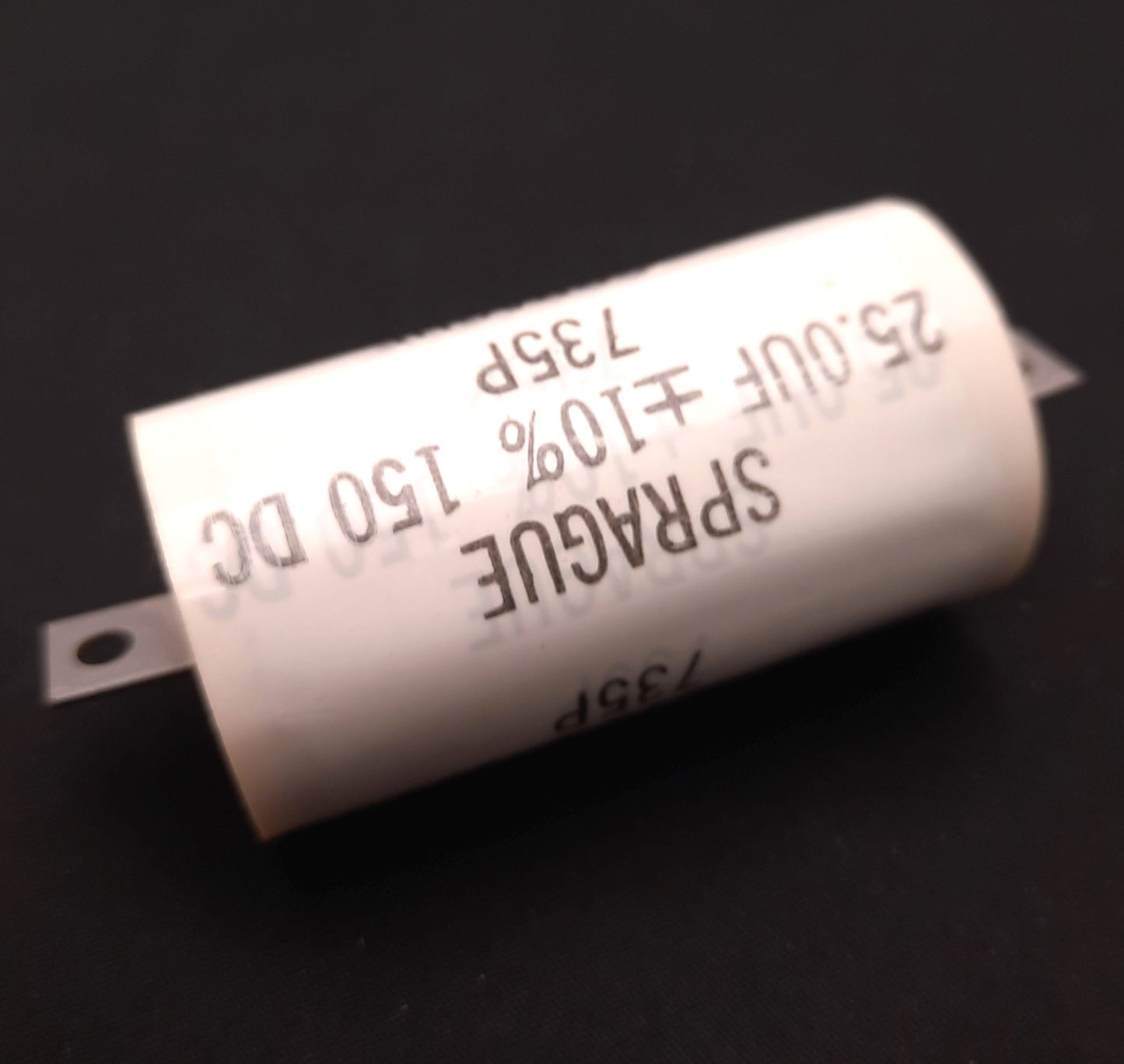 New – Open box Sprague 735P25X9150H High Current Film Capacitor 25uF, 150v DC, Lug Style