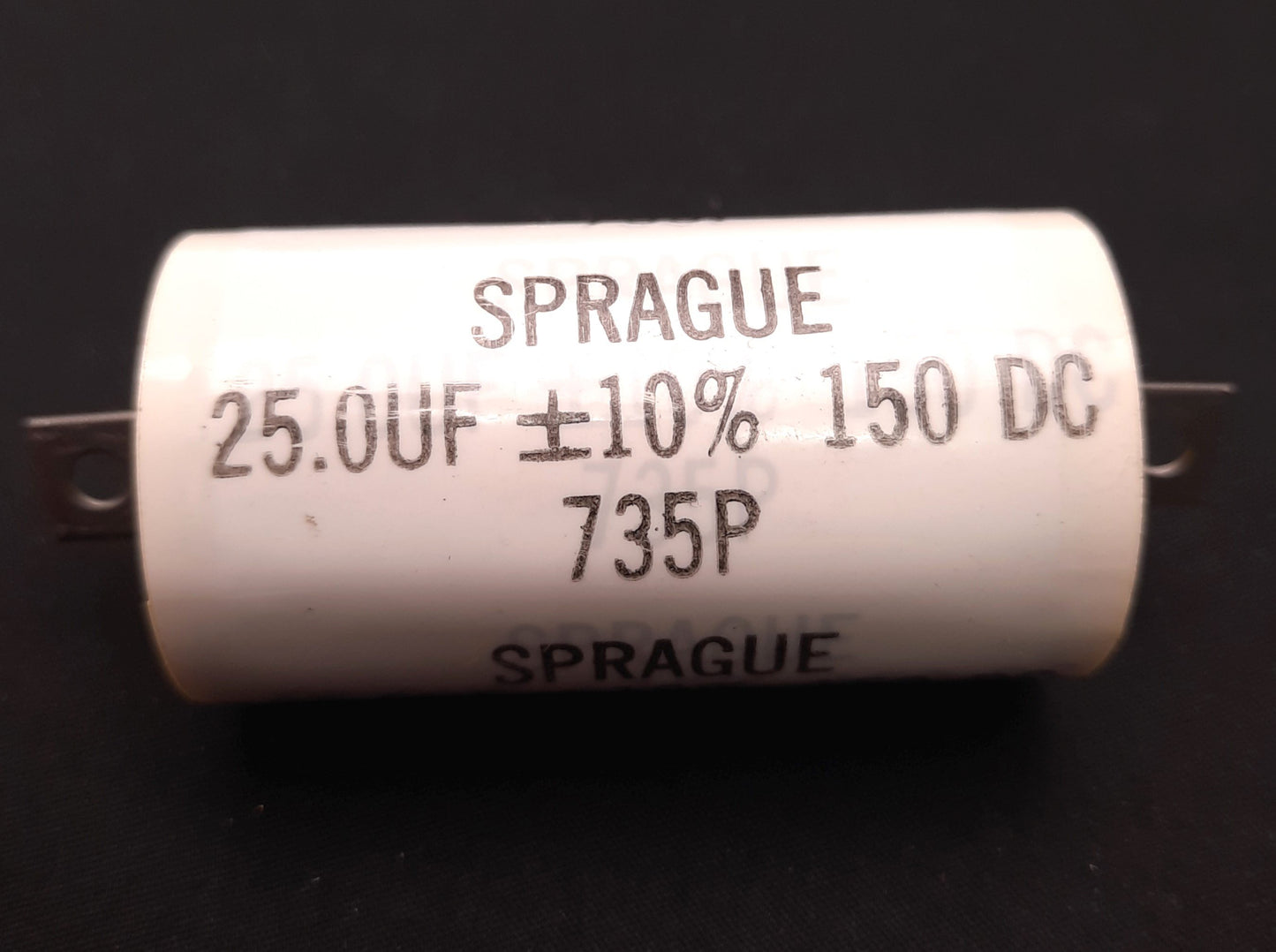 New – Open box Sprague 735P25X9150H High Current Film Capacitor 25uF, 150v DC, Lug Style