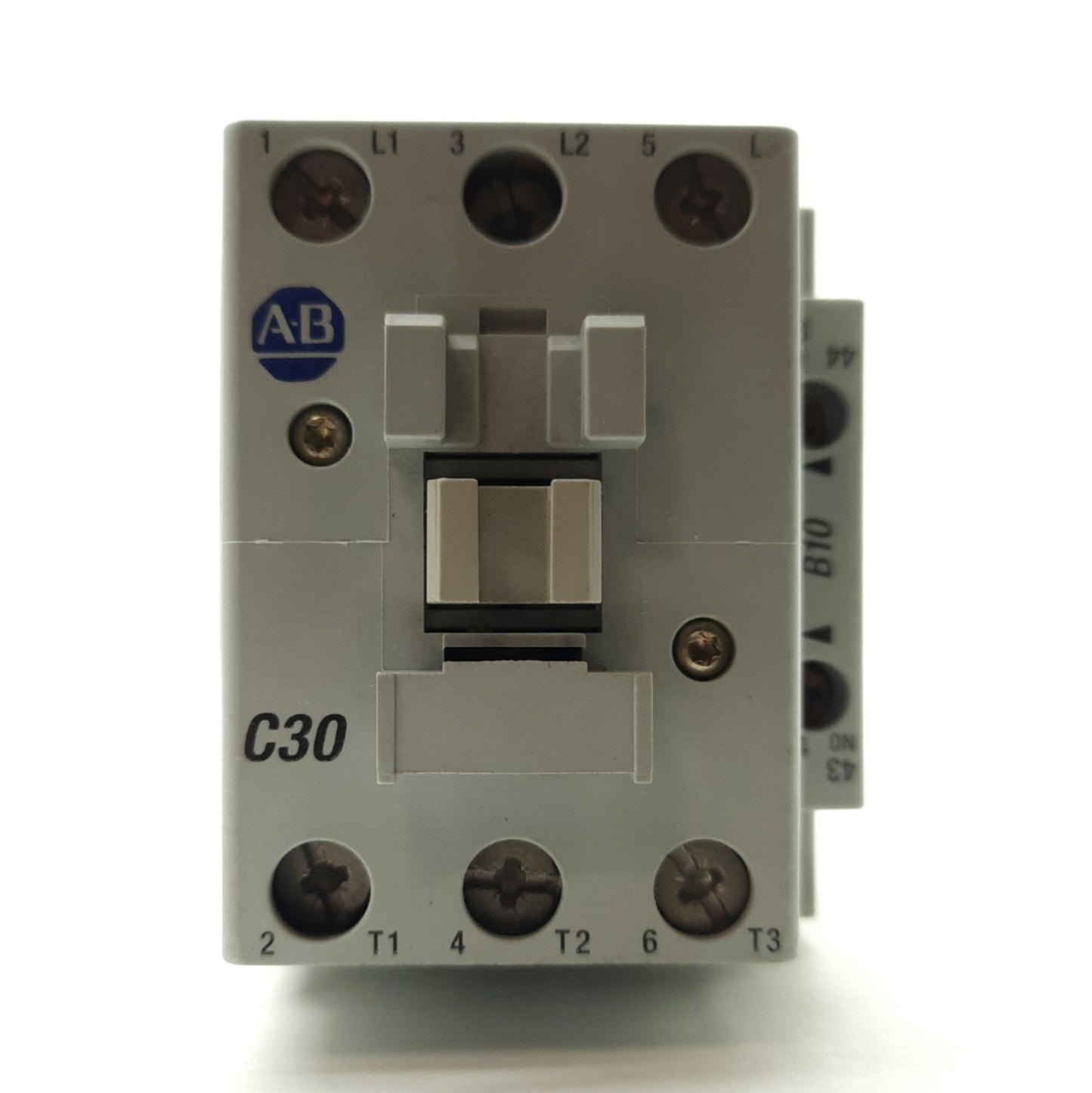 Used Allen Bradley 100-C30ZJ00 Contactor, 3-Pole NO Aux, 600VAC 30A, 24VDC Coil