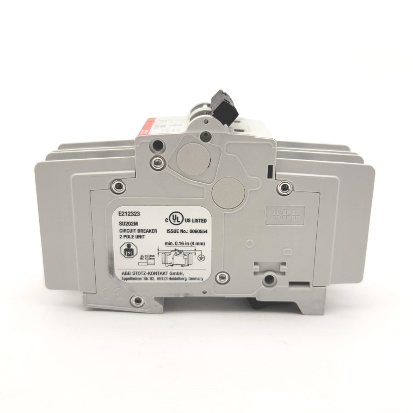 New – Open box ABB SU202M-K15 Miniature Circuit Breaker, 2-Pole, 15A, 240/480VAC 50/60Hz