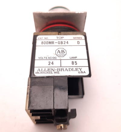 Used Allen Bradley 800MR-QB24 Illuminated Green Push Button 800M-XA