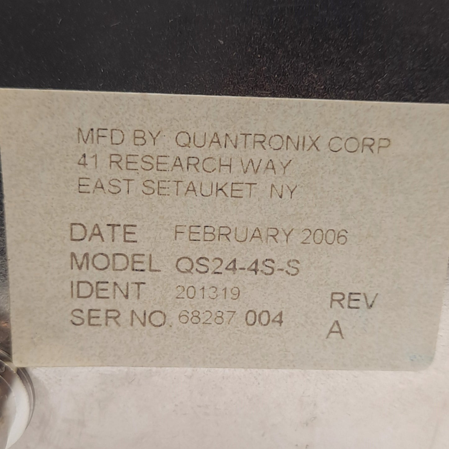 Used Quantronix QS24-4S-S Laser Module Q-Switch, BNC Connector, Micro RF