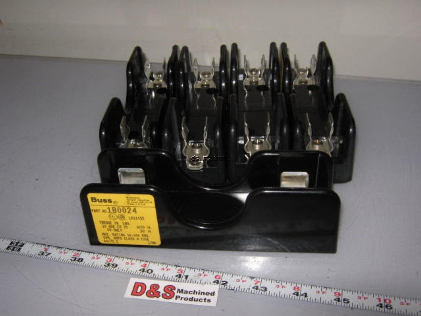 Used Lot of 5 Bussman 1B0024 Fuse Holders 600V 30A