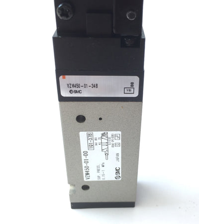New SMC VZM450-01-34B Pneumatic Mechanical Valve 5-Port RC 1/8, Twist Selector 2-Pos