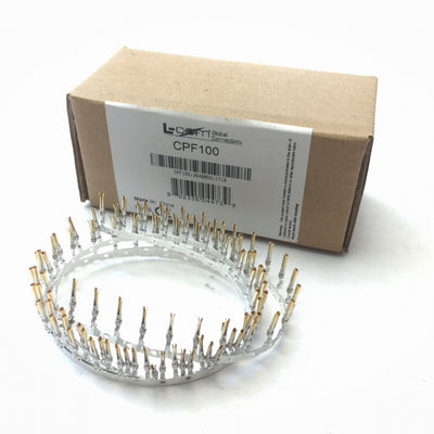 New L-Com CPF100 Standard 24-28 AWG D-Sub Crimp Female Contact Sockets, 100 Reel