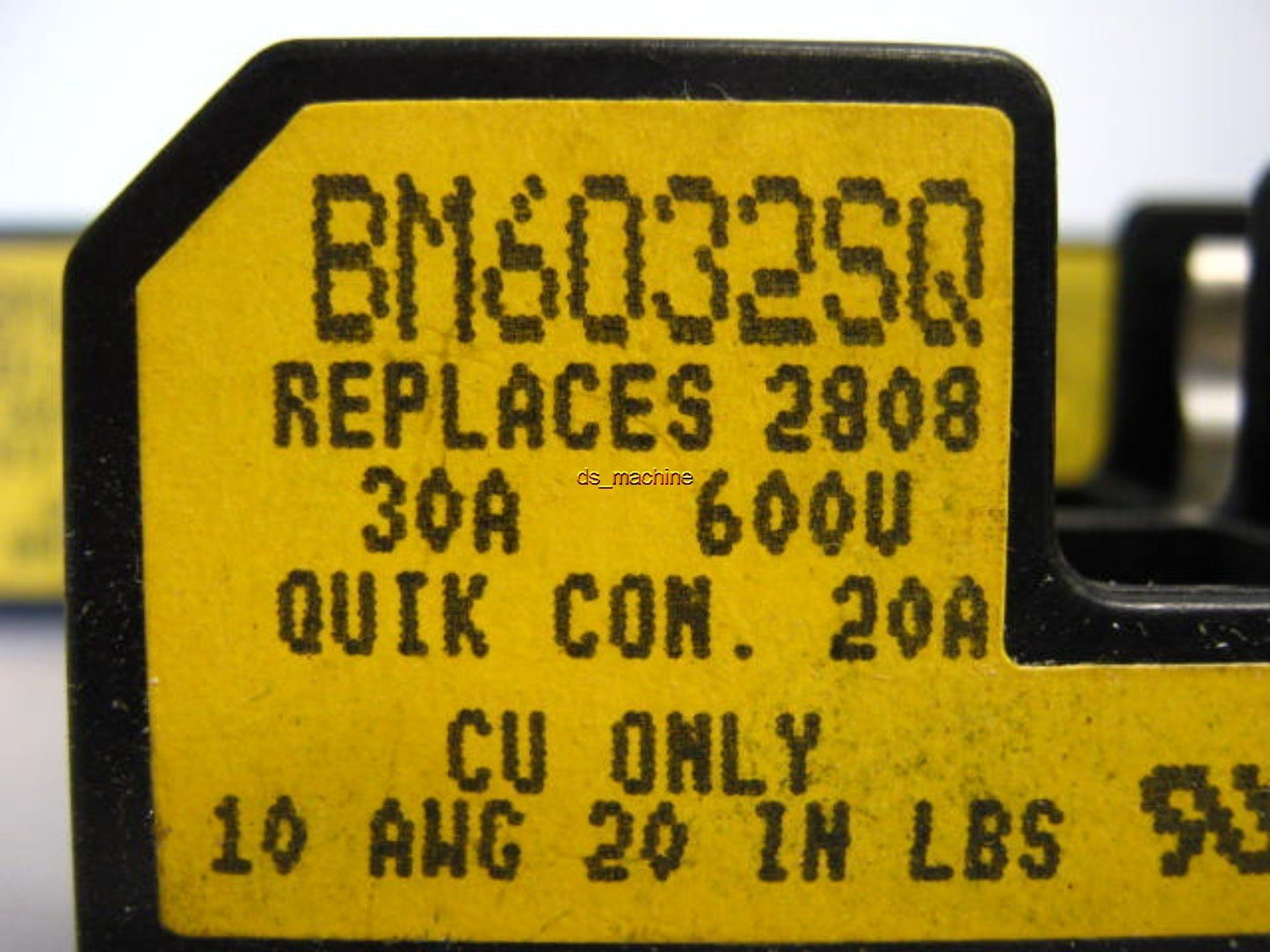 Used Lot of 3 Bussmann BM6032SQ 2 Pole Fuse Holders 30A / 20A Quick Disconnect