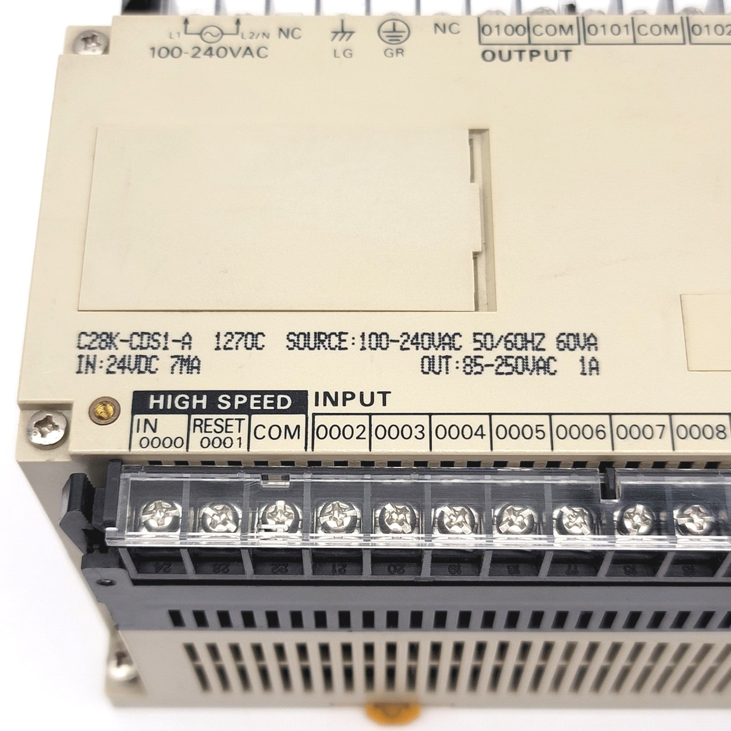 Used Omron C28K-CDS1-A SYSMAC C28K Programmable Controller 100-240VAC, 28 I/O Points