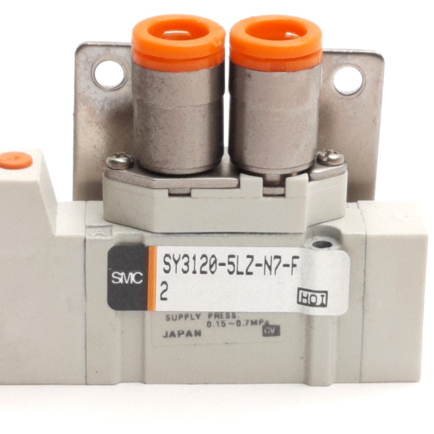 Used SMC SY3120-5LOZ-N7-F2 Pneumatic Solenoid Valve, 2-Position 5-Port, 24VDC Coil