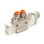Used SMC SY5120-5LOZ-N7T-F2 Pneumatic Solenoid Valve, 5-Port 2-Position, 24VDC Coil