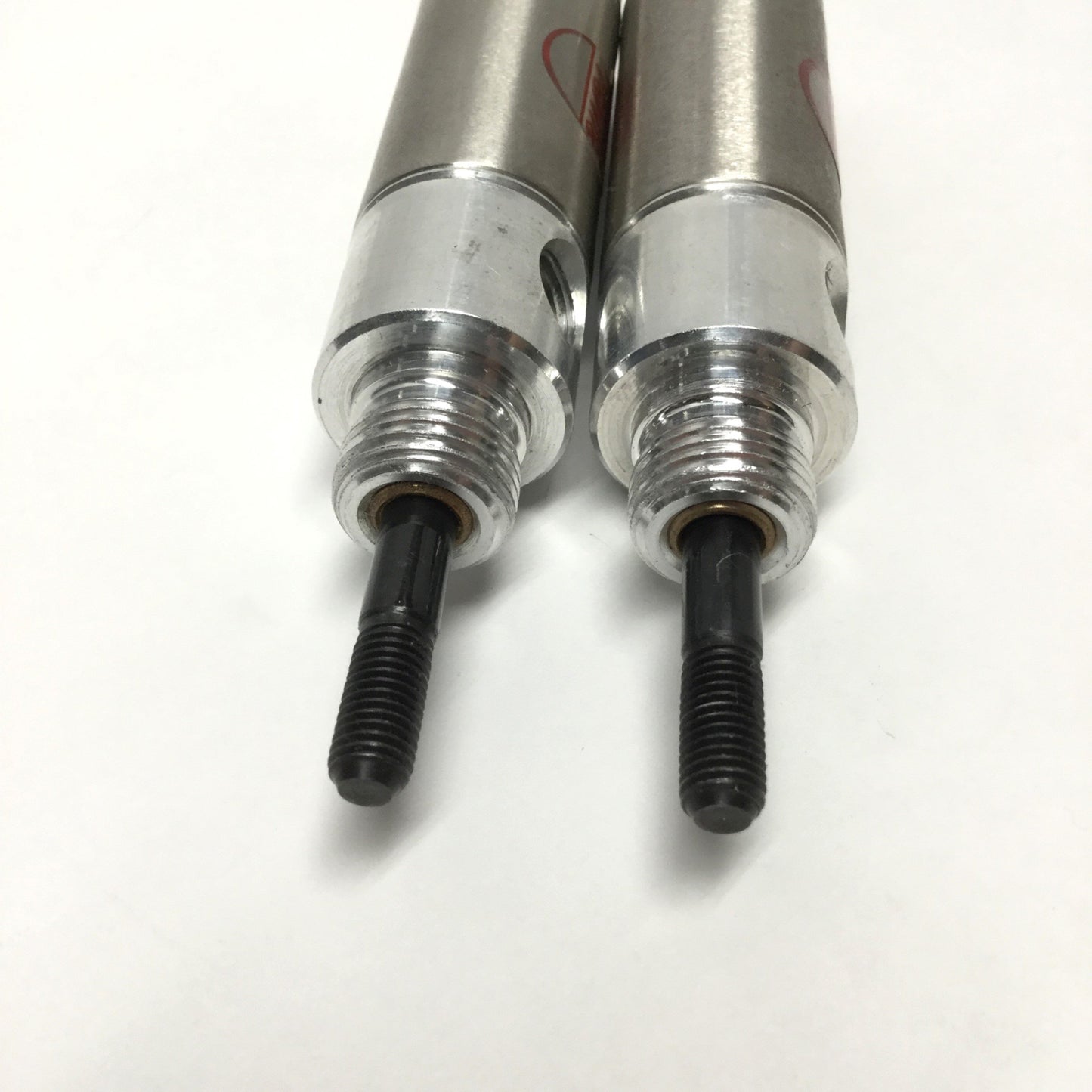 Used Lot of 2 Bimba 060.5-D Stainless Steel Air Cylinders 7/8" Bore, 0.5" Stroke
