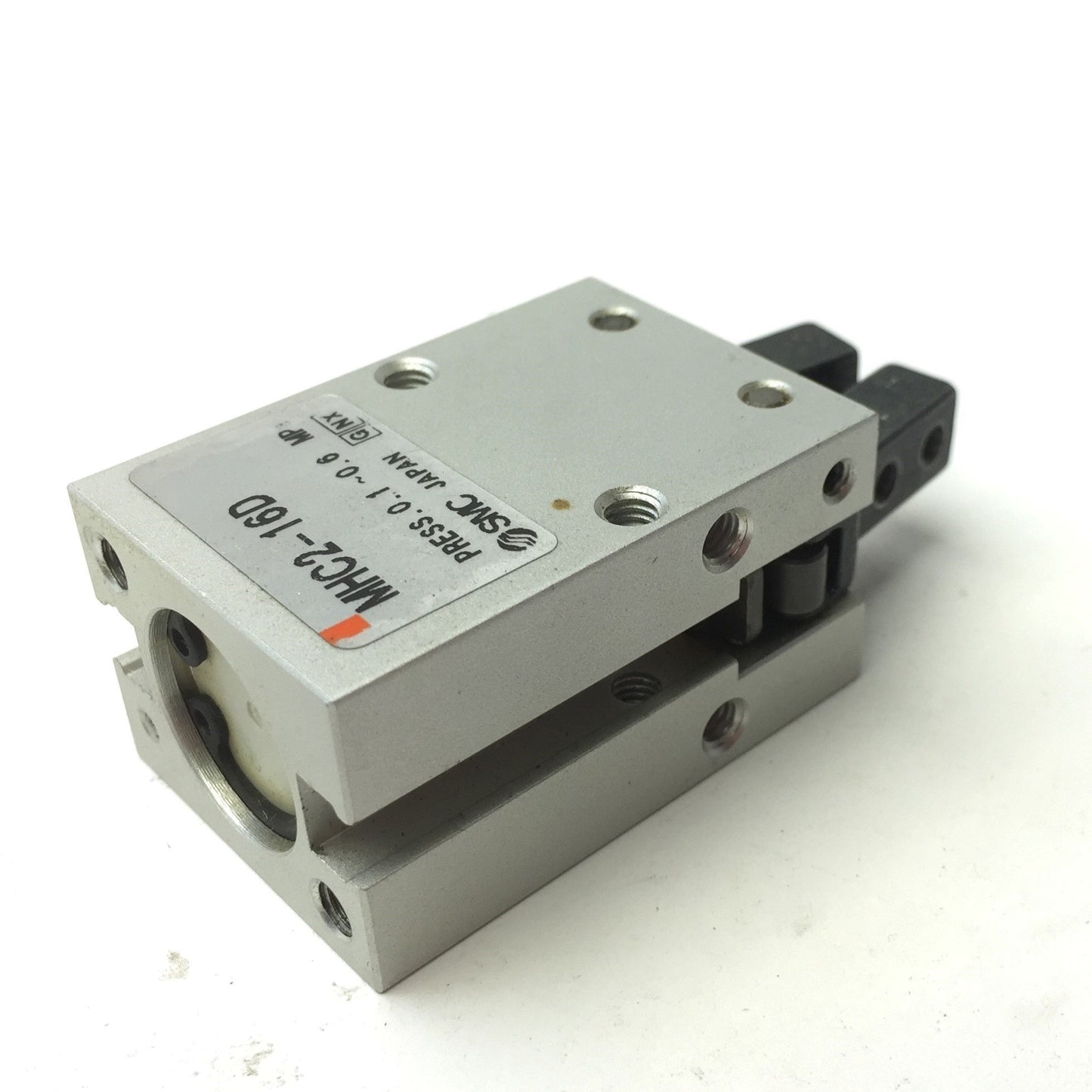 Used SMC MHC2-16D Double Acting Air Pneumatic Angular Gripper, 2-Fingers, Bore: 16mm