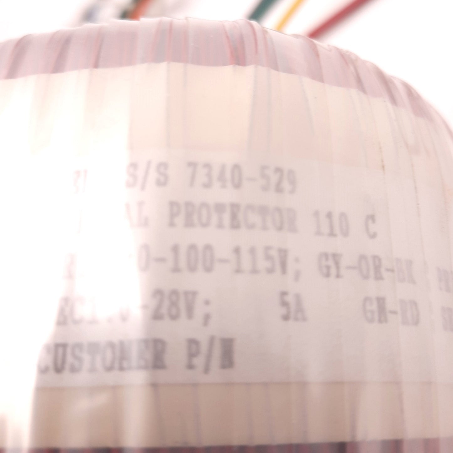 Used Tortran 7340-529 Toroidal Power Transformer, Prim 100-115v, 0-28v, 5 Amps