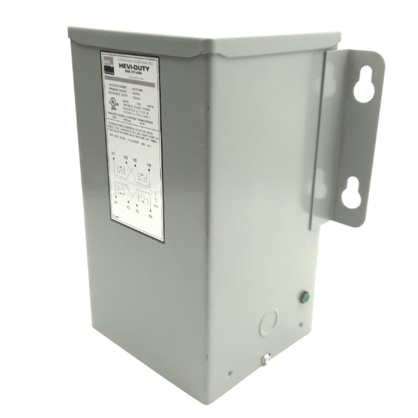 Used Heavy Duty HS1F1.5AS Transformer 240/480VAC Primary, 120/240VAC 2nd, 1.5KVA 1-PH