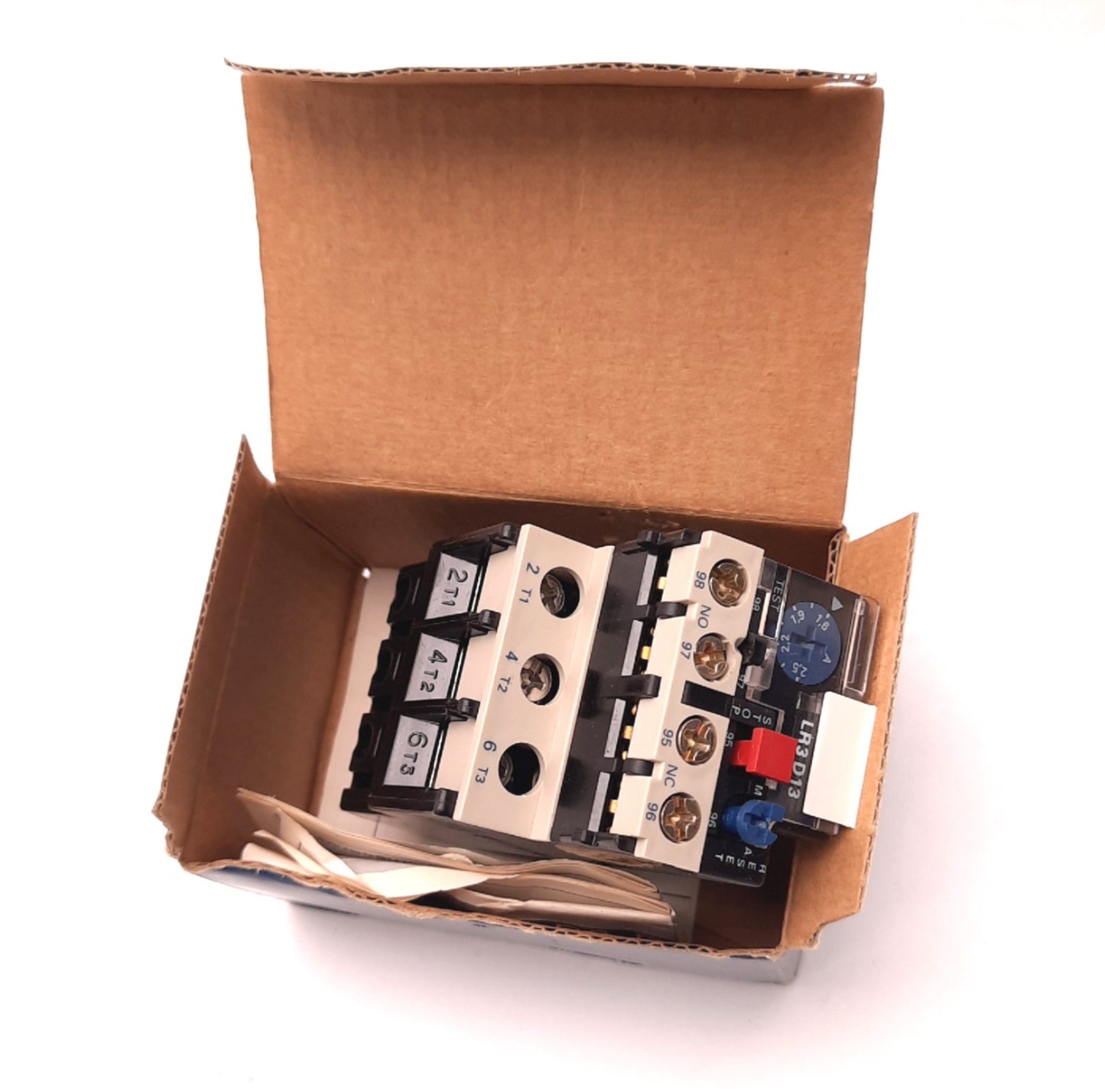 New – Open box Schneider Electric LR3-D1307 Relay 3 Pole, 2.5 Amps, 600v AC, 1 N.O./1 N.C.