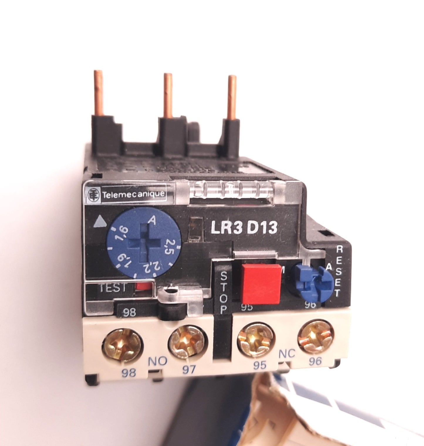 New – Open box Schneider Electric LR3-D1307 Relay 3 Pole, 2.5 Amps, 600v AC, 1 N.O./1 N.C.