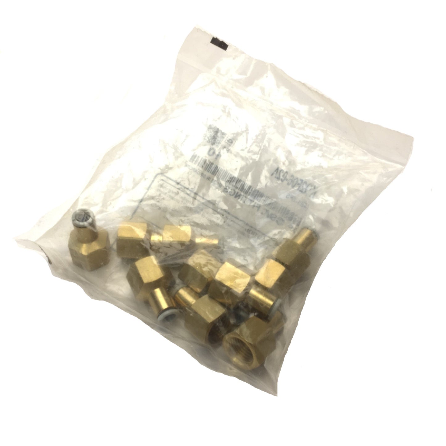 New Lot of 10 SMC KQ2F06-02A One-Touch Fittings, Brass, 1/4" Female NPT x 6mm Tube