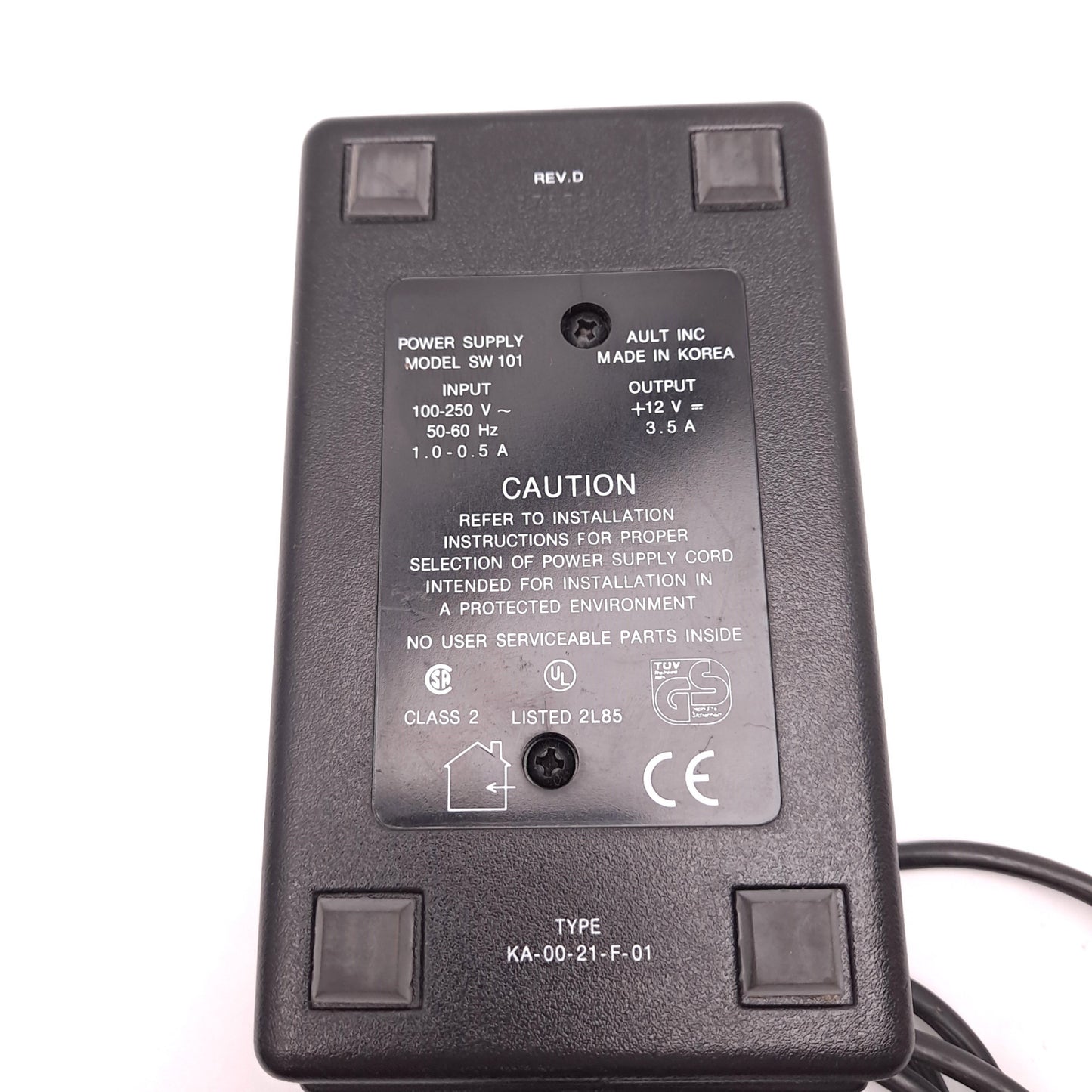 Used RVSI PS-GL-C SW 101 Power Supply In: 100-250 VAC Out: 12 VDC