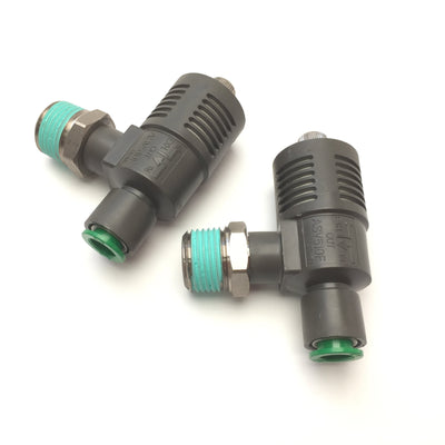 New Lot of 2 SMC ASV510F Pneumatic Speed Exhaust Tee Controller 3/8" Tube x 1/2" NPT