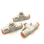 New – Open box Lot of 3 SMC AS4002F-13 Pneumatic Inline Flow Speed Control Fitting, 1/2" Tube
