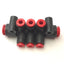 New – Open box Lot of 3 SMC KM11-03-09-6 One-Touch Pneumatic Push Connect Manifold 5/32", 5/16"