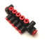 New – Open box Lot of 2 SMC KM11-03-09-10 One-Touch Pneumatic Push Connect Manifold 5/32" 5/16"