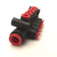 New – Open box Lot of 2 SMC KM11-03-09-10 One-Touch Pneumatic Push Connect Manifold 5/32" 5/16"