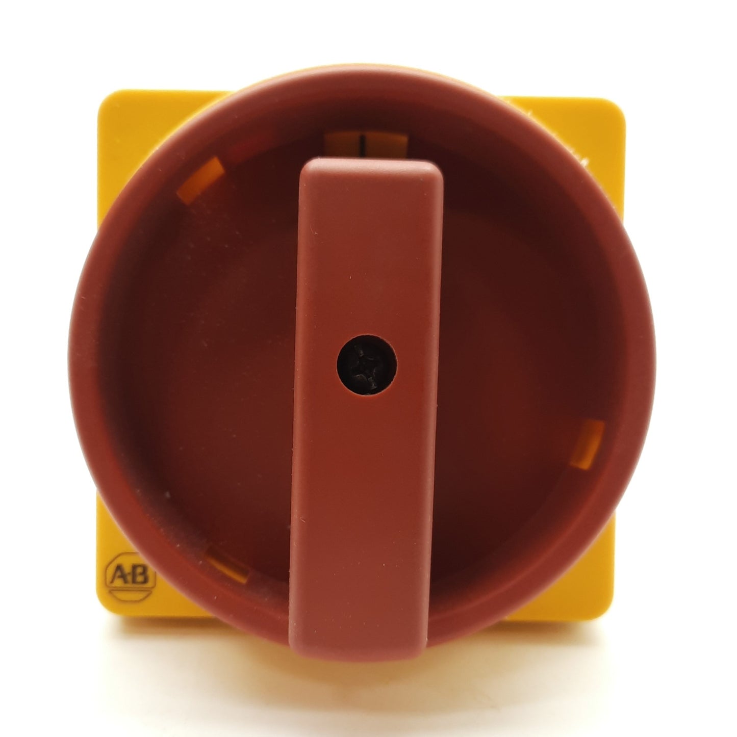 Used Allen Bradley 194L-HE8N-175 Disconnect Switch Handle, Red/Yellow, 90°, On/Off