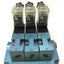 Used Manifold of (3x) MAC 45A-LAC-DDAJ-1KJ 4-Way Solenoid Valves 24VDC, 1/8" NPT Base