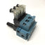 Used Manifold of (3x) MAC 45A-LAC-DDAJ-1KJ 4-Way Solenoid Valves 24VDC, 1/8" NPT Base