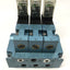 Used Manifold of (3x) MAC 45A-LAC-DDAJ-2KJ 4-Way Solenoid Valves 24VDC, 1/8" NPT Base