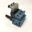 Used Manifold of (3x) MAC 45A-LAC-DDAJ-2KJ 4-Way Solenoid Valves 24VDC, 1/8" NPT Base