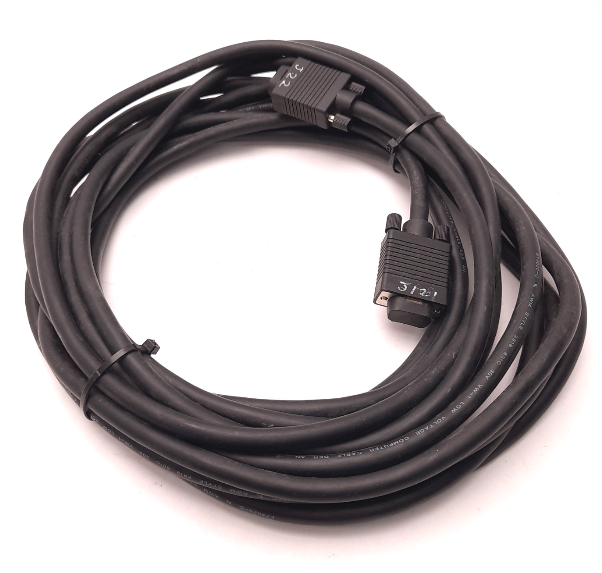 Micro Connectors DB15M/M D-Sub Cable, Male to Male, 15 Pin Connector ...