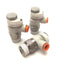 New – Open box Lot of 3 SMC AS4201F Speed Flow Control Fitting 1/2" Thread Meter Out, 3/8" Tube