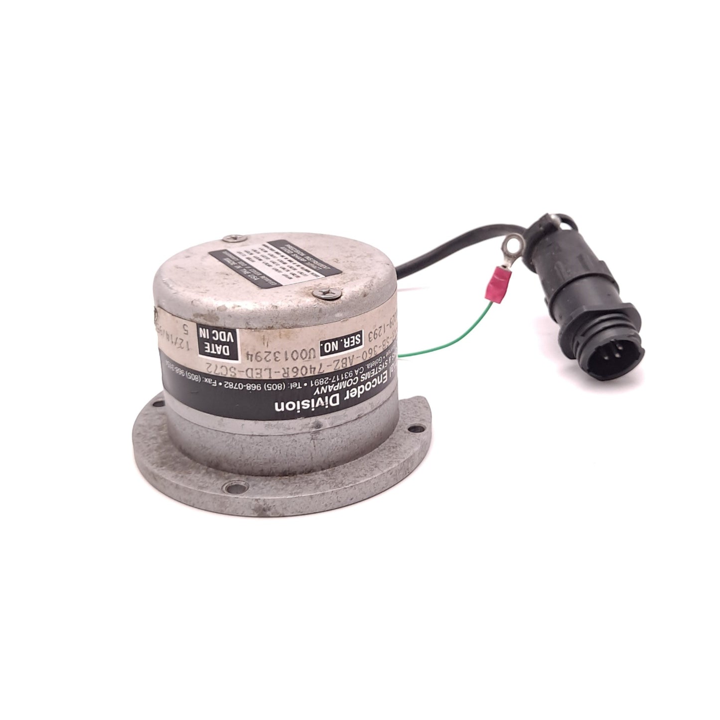 Used BEI E25BB-4R-SB-360-ABZ-7406R-LED-SC72 Incremental Optical Encoder 360cycle/Rev