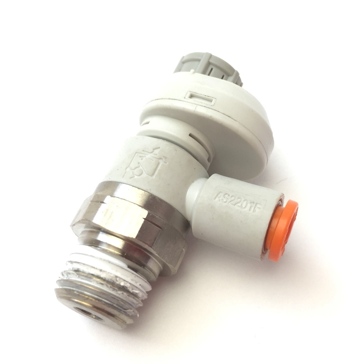 Used Lot of 3 SMC AS2201FS Speed Flow Control Fitting 1/4" Port, Meter Out, 1/4" Tube