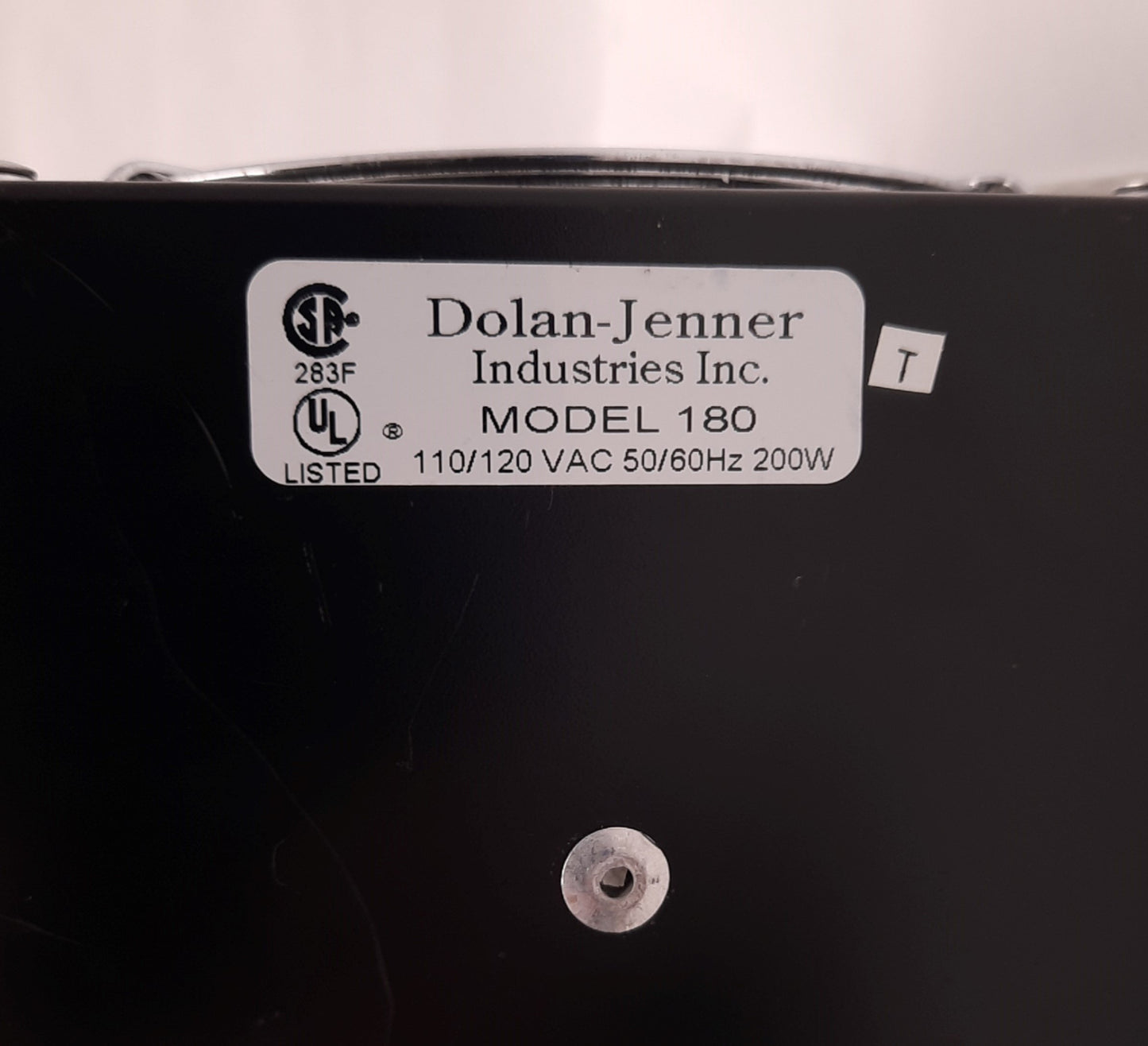 Used Dolan-Jenner Model 180 Fiber-Lite Optic Illuminator, 120VAC, 200W, 22mm Adapter
