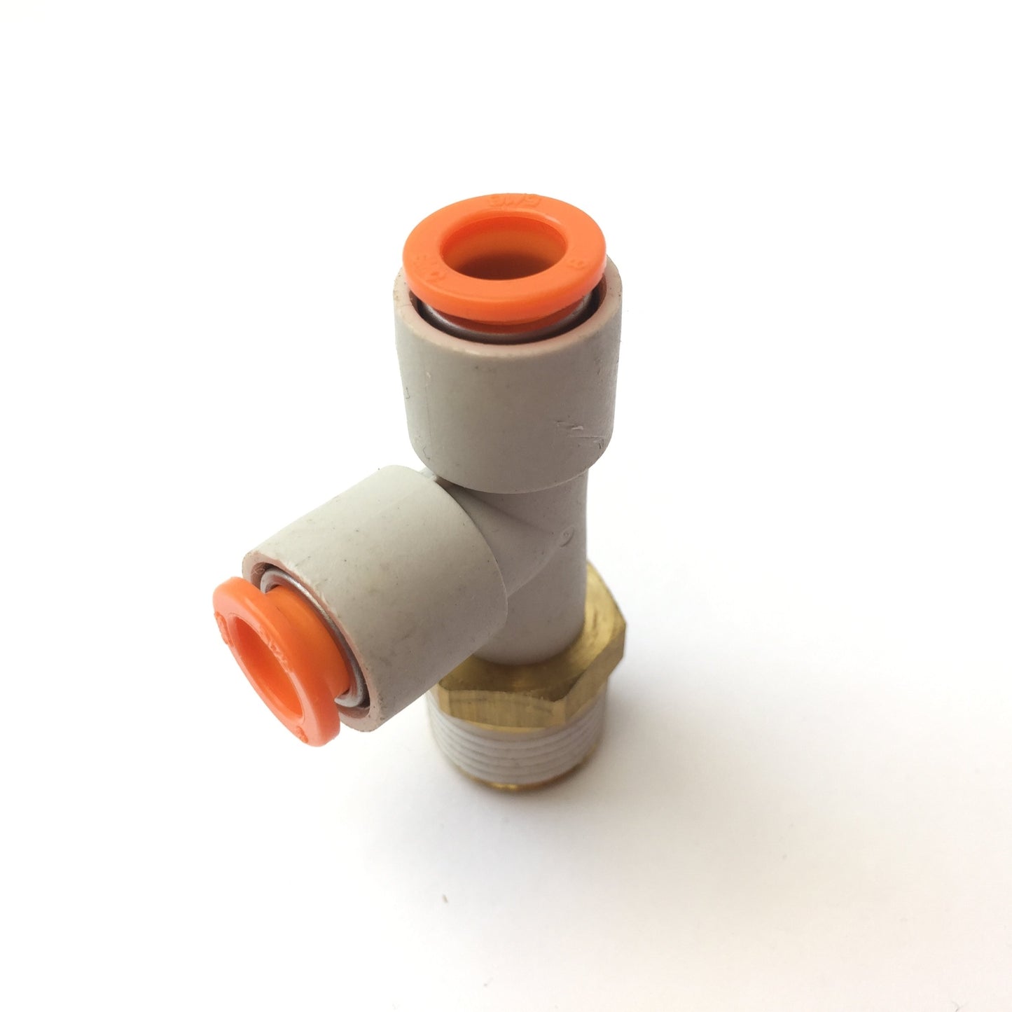 New – Open box Lot of 9 SMC KQ2Y09-36AS Pneumatic Male Run Tee, 5/16" Tube, 3/8" NPT Thread