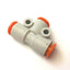 New – Open box Lot of 10 SMC KQ2T09-00 One-Touch Pneumatic Air Union Tee Fitting, 5/16" Tube