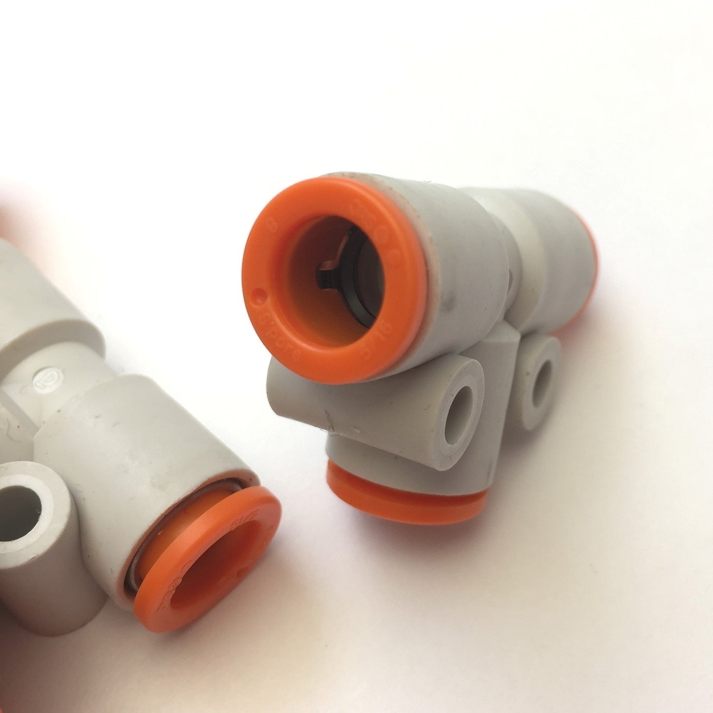 New – Open box Lot of 10 SMC KQ2T09-00 One-Touch Pneumatic Air Union Tee Fitting, 5/16" Tube