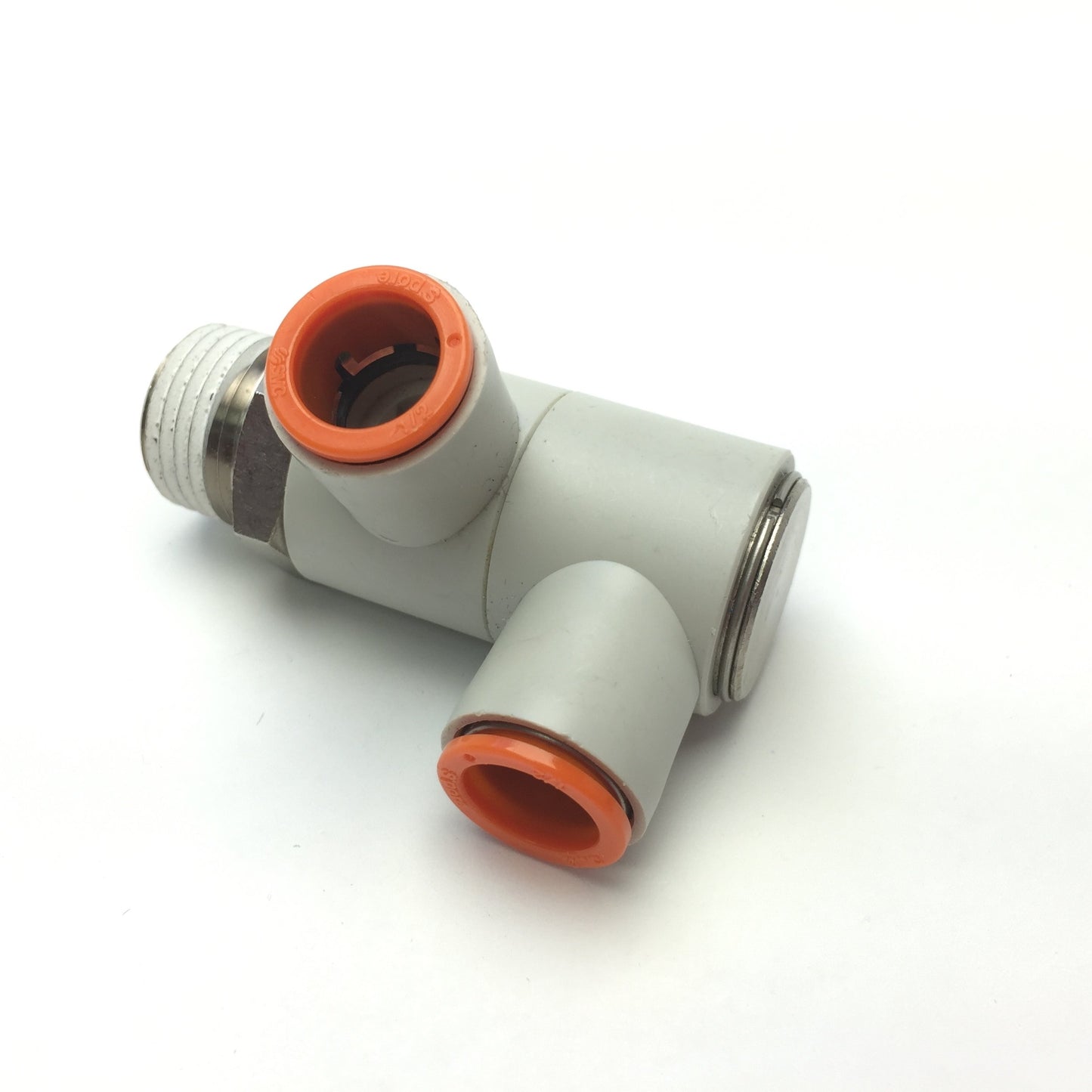 New – Open box Lot of 2 SMC KQ2VD13-37S Double Male Elbow Pneumatic Fitting 1/2" Tube, 1/2" NPT