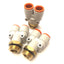 New Lot of 3 SMC KQ2U13-U04 Pneumatic Branch Y Fittings, Brass 1/2" NPT, 1/2" Tube