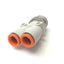 New – Open box Lot of 4 SMC KQ2U09-36NS Pneumatic Branch Y Fittings Brass 3/8" NPT, 5/16" Tube