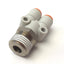 New – Open box Lot of 4 SMC KQ2U09-36NS Pneumatic Branch Y Fittings Brass 3/8" NPT, 5/16" Tube